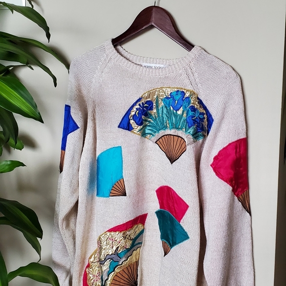 Vintage Bonnie Boerer & Company Fan sweater - Picture 4 of 9